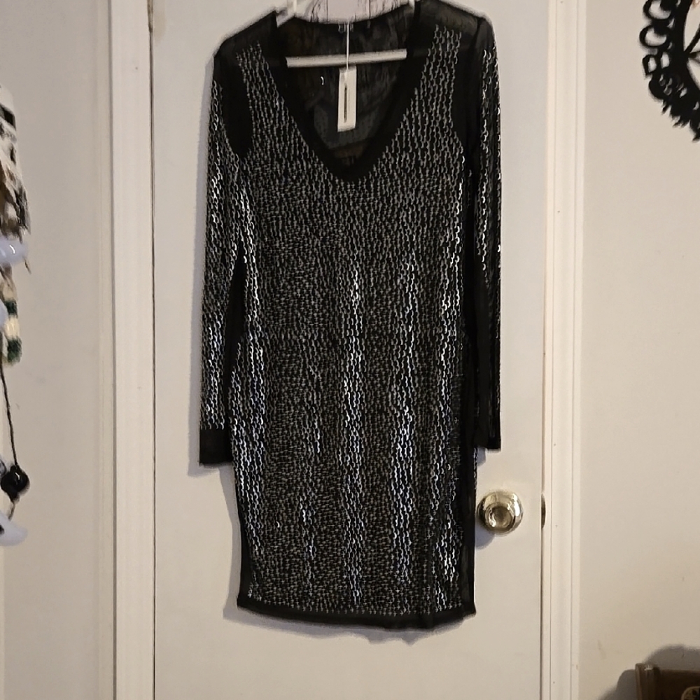 Elegant Black and Silver Dress